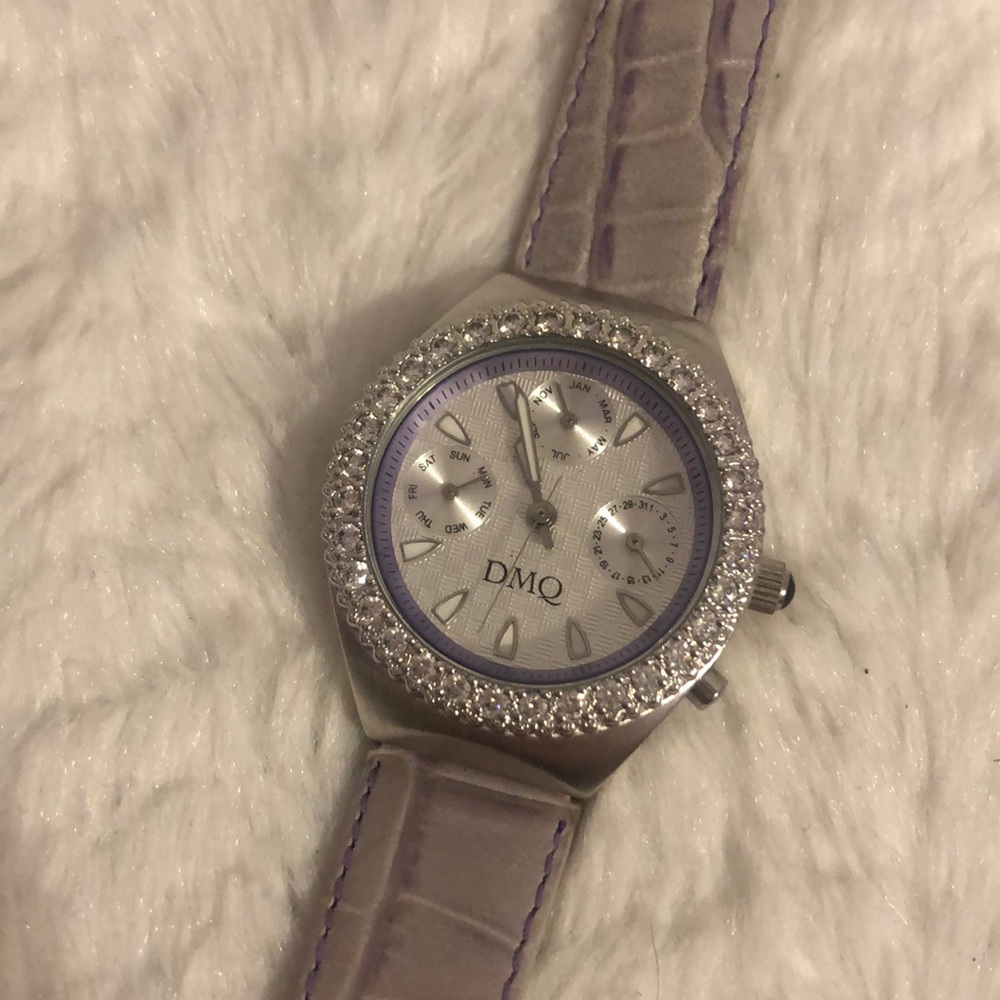 Purple Diamonique Rhinestone Watch